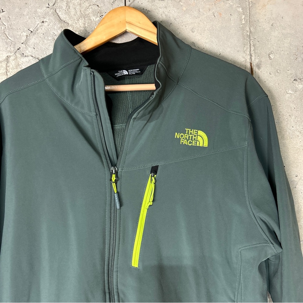 The north face Apex bionic soft shell, zip up jacket, blue green gray xl - Picture 2 of 6